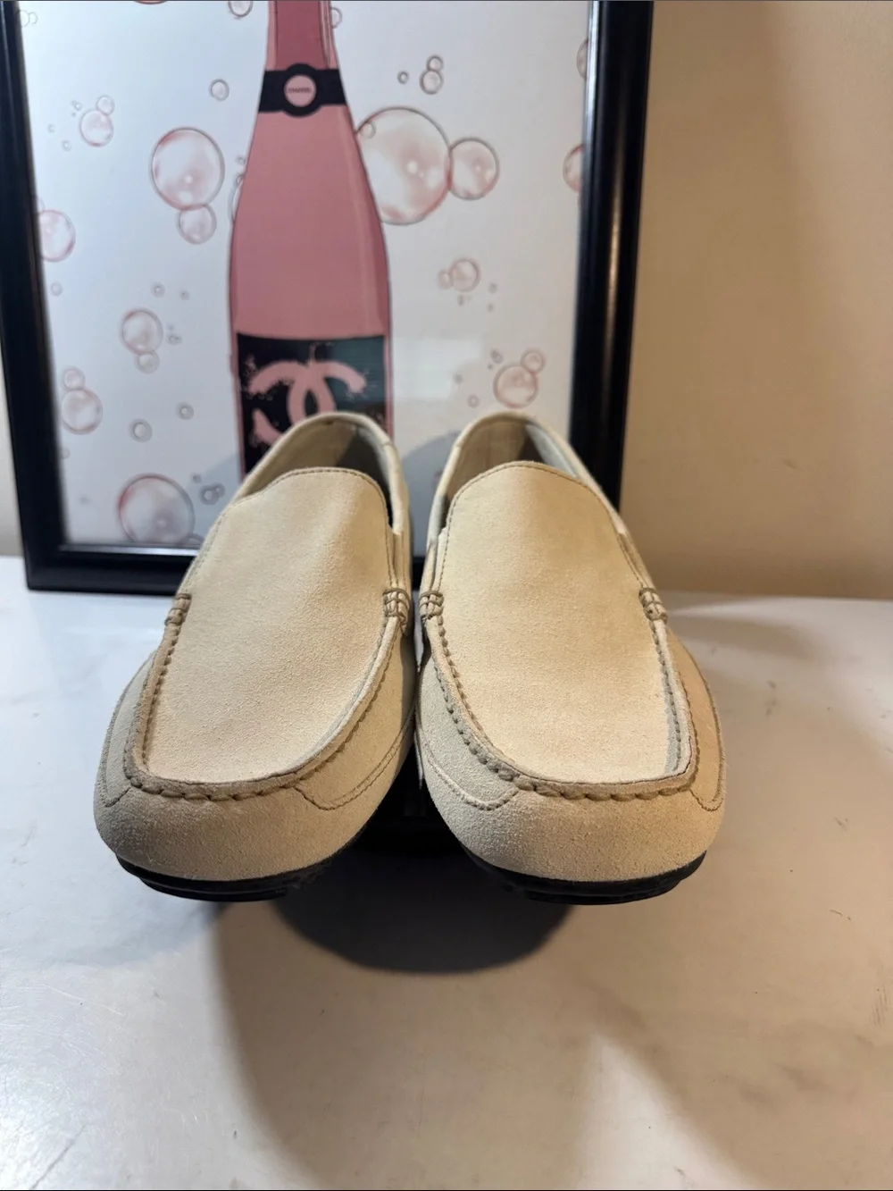 Rockport Men's Cream Leather Slip-On Loafers Style K61617 - Size 11M